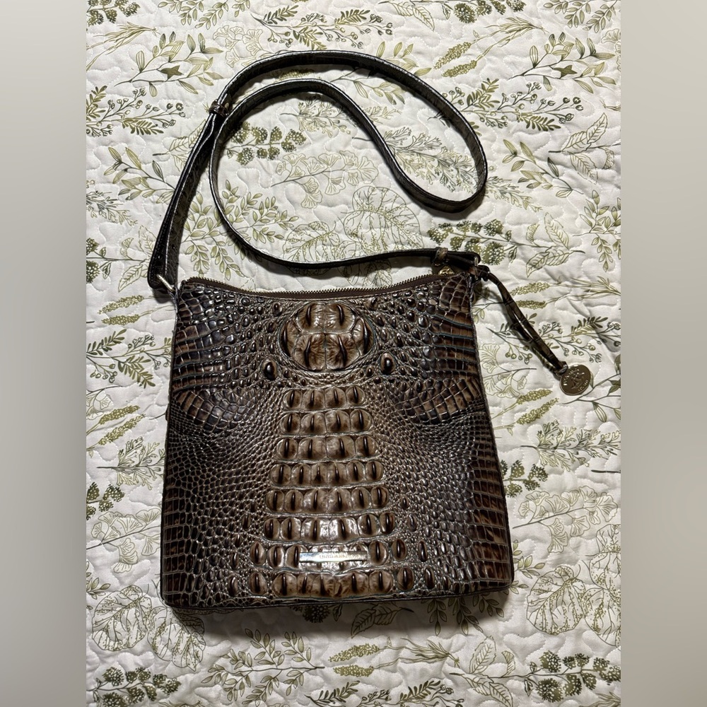 Brahmin Katie Melbourne Crocodile Embossed Crossbody Bag